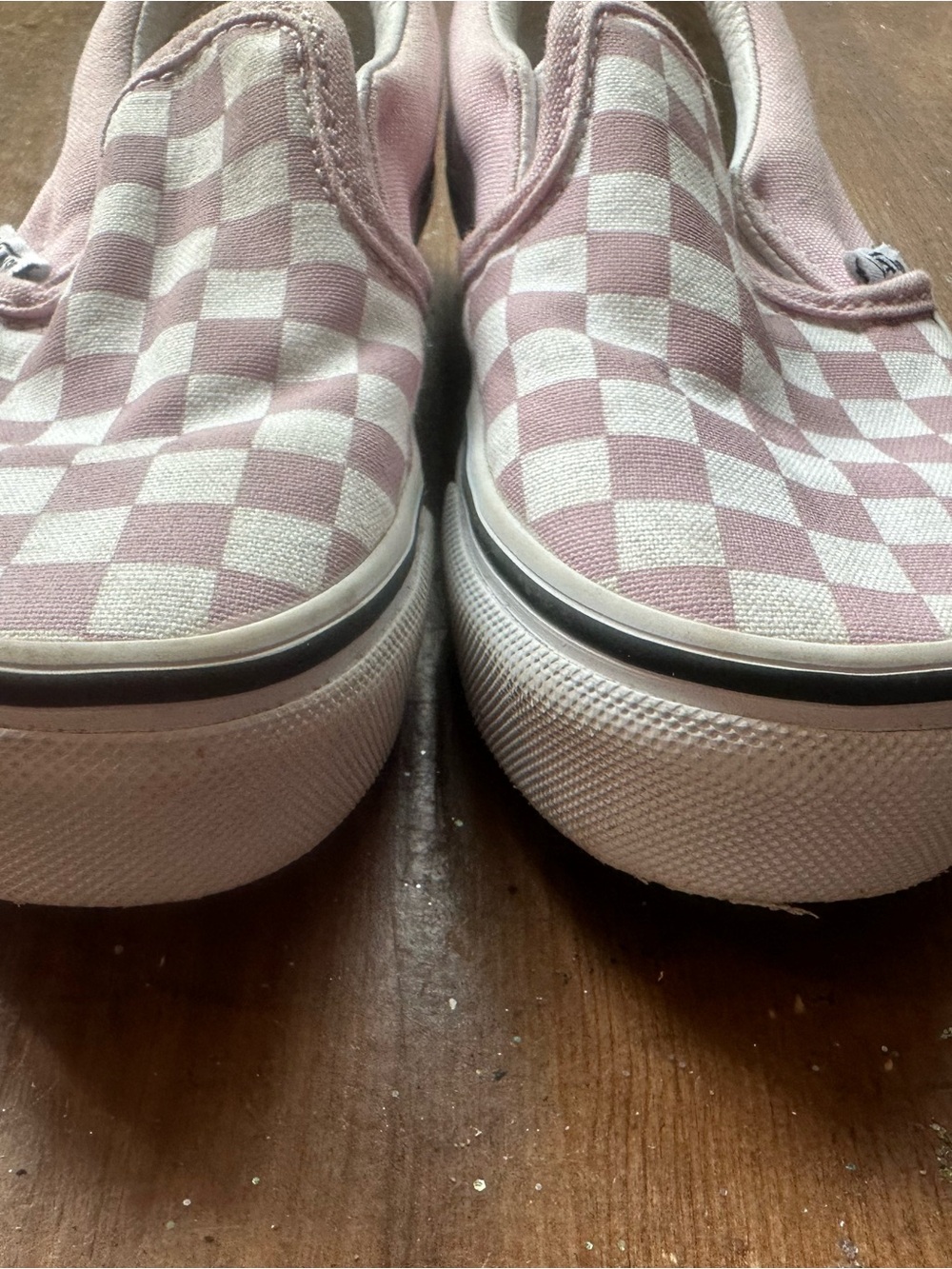 Vans Kids Slip-On Checkerboard Sneakers in Pink and White - Picture 6 of 6